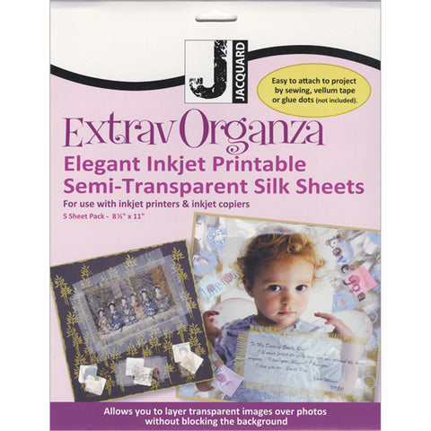 ExtravOrganza Ink Jet Fabric Sheets 8.5"X11" 5/Pkg