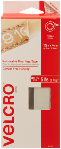 Velcro(R) Brand Removable Mounting Tape Roll 15'X.75"