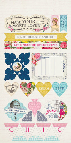 Dame Double-Sided Cardstock Die-Cut Sheet 6"X12"