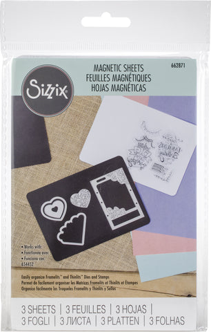 Sizzix Magnetic Sheets 4.75"X6.5" 3/Pkg