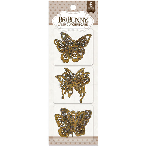 BoBunny Laser-Cut Chipboard Shapes 6/Pkg