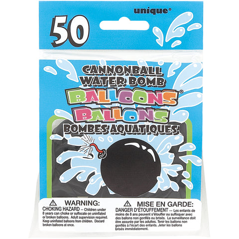 Cannonball Water Bomb Balloons 50/Pkg
