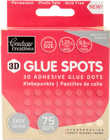 Couture Creations 3D Glue Spots 75/Pkg