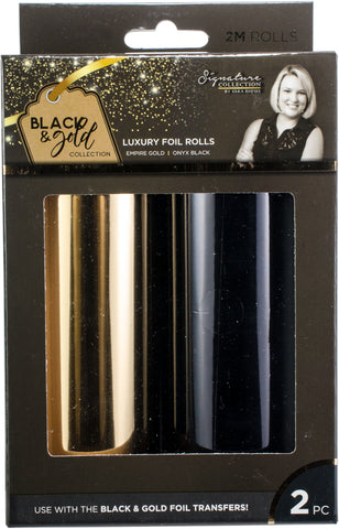 Sara Davies Signature Black & Gold Foil Rolls 2/Pkg
