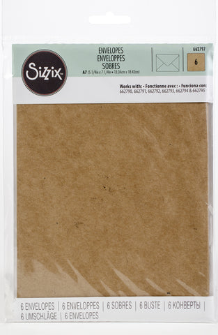 Sizzix Paper Envelopes A7 6/Pkg