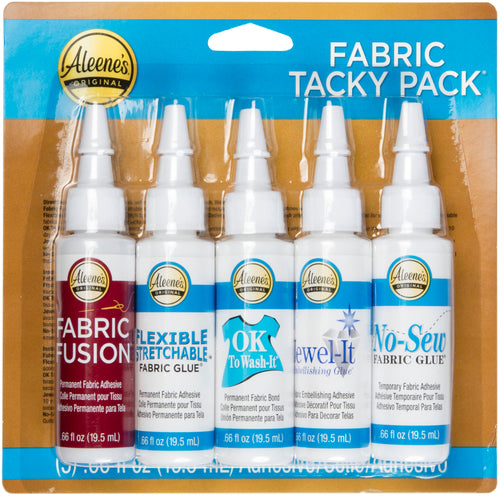 Aleene's Try Me Size Fabric Tacky Pack 5/Pkg