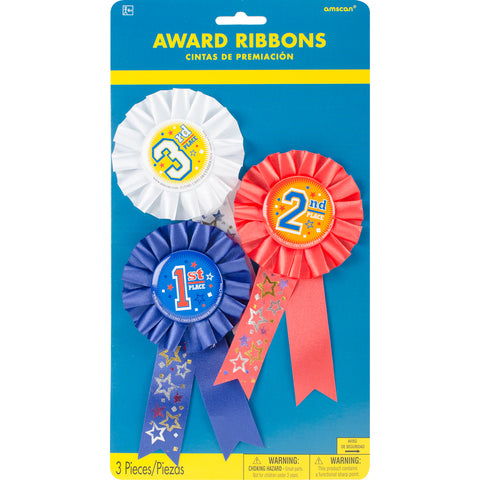 Award Ribbons 6&quot; 3/Pkg