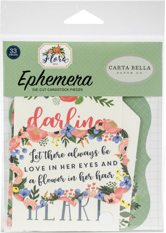 Flora No. 2 Ephemera Cardstock Die-Cuts 33/Pkg