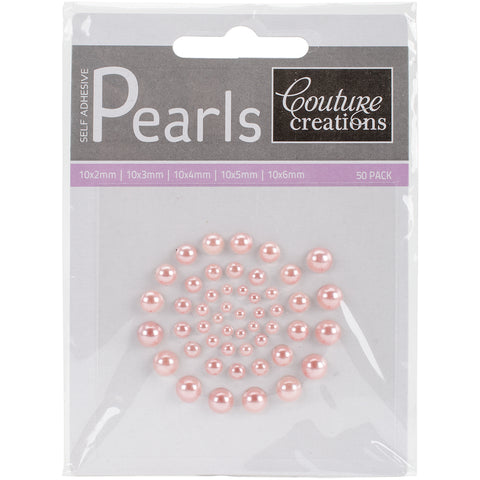 Couture Creations Adhesive Pearls 50/Pkg