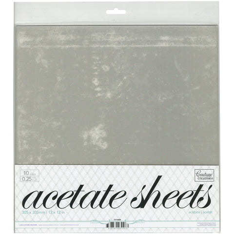Couture Creations Acetate Sheets 12"X12" 10/Pkg
