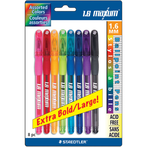 Ballpoint Pens 1.6mm 8/Pkg
