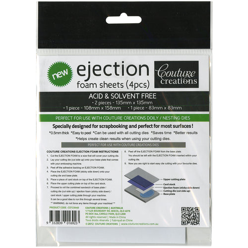 Couture Creations Ejection Foam Sheets 4/Pkg