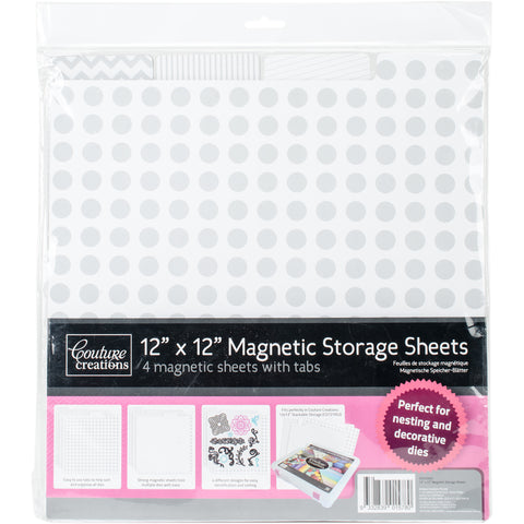 Couture Creations Magnetic Storage Sheets 12"X12" 4/Pkg