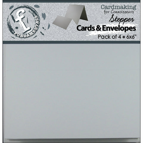 Fundamentals Stepper Cards W/Envelopes 6"X6" 4/Pkg