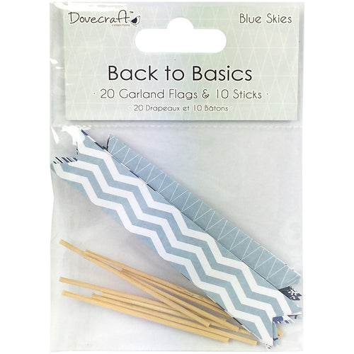 Dovecraft Back To Basics Blue Skies Garland Flags