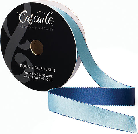 Cascade Double Faced Satin Ribbon .875&quot;X20yd