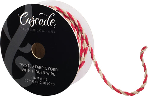 Cascade Twisted Fabric Cord W/ Hidden Edge 3/16&quot;X20yd