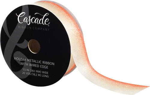 Cascade Holiday Metallic Ribbon W/Wired Edge 1.5&quot;X20yd