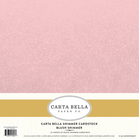 Carta Bella Designer Shimmer 111lb Cover Cardstock 12&quot;X12&quot;