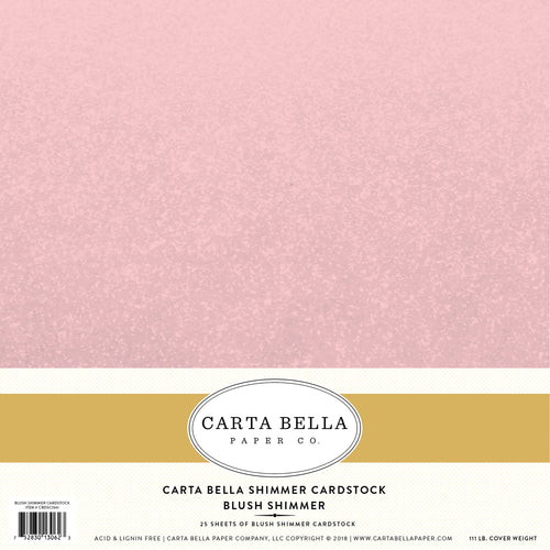 Carta Bella Designer Shimmer 111lb Cover Cardstock 12&quot;X12&quot;
