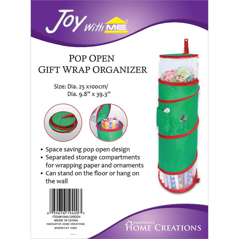 Pop Open Gift Wrap Organizer