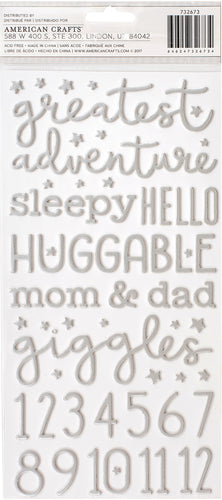 Night Night Baby Boy Thickers Stickers 5.5"X11" 158/Pkg