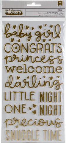 Night Night Baby Girl Thickers Stickers 5.5"X11" 151/Pkg