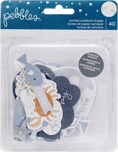 Night Night Baby Boy Ephemera Cardstock Die-Cuts 40/Pkg