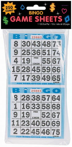 Bingo Game Sheets 4&quot;X8&quot; 125/Pkg