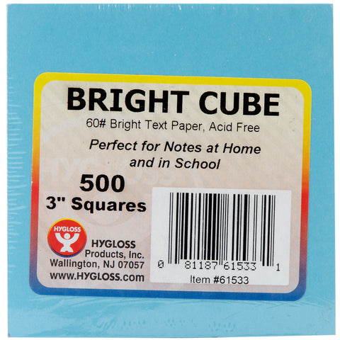 Paper Cube 3"X3" 500 Sheets/Pkg