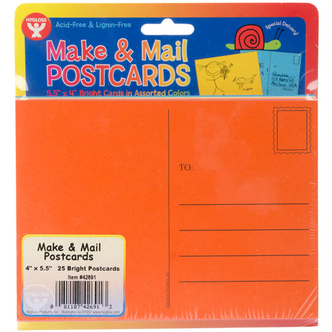Mighty Bright Make & Mail Postcards 4"X5.5" 25/Pkg