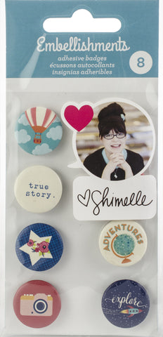 Shimelle Self-Adhesive Badges 8/Pkg