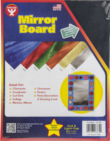 Mirror Board 8.5"X11" 10/Pkg