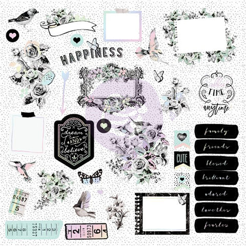 Prima Marketing Flirty Fleur Ephemera Cardstock Die-Cuts 38/