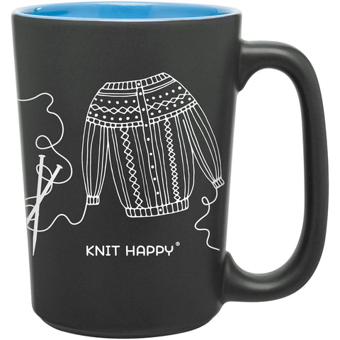 K1C2 Knit Happy Scribbles Mug 10oz