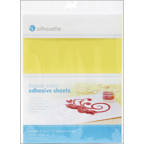 Silhouette Double-Sided Adhesive Sheets 8.5"X11" 8/Pkg