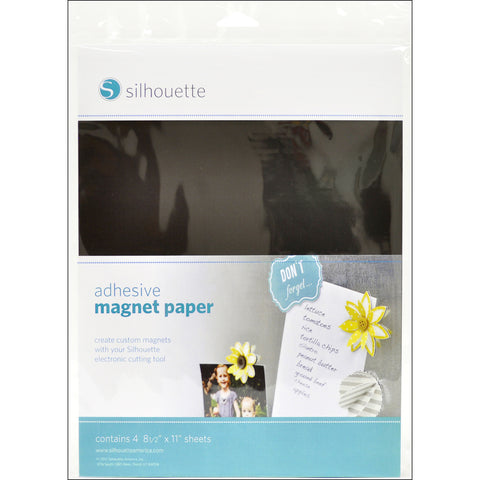 Silhouette Adhesive Magnet Paper 4/Pkg
