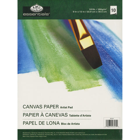 essentials(TM) Canvas Artist Paper Pad 9"X12"