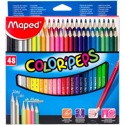 Color'Peps Triangular Colored Pencils 48/Pkg