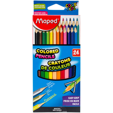 Color'Peps Triangular Colored Pencils 12/Pkg