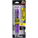 Pilot G2 Premium Gel Roller Pen Fine .7mm 2/Pkg