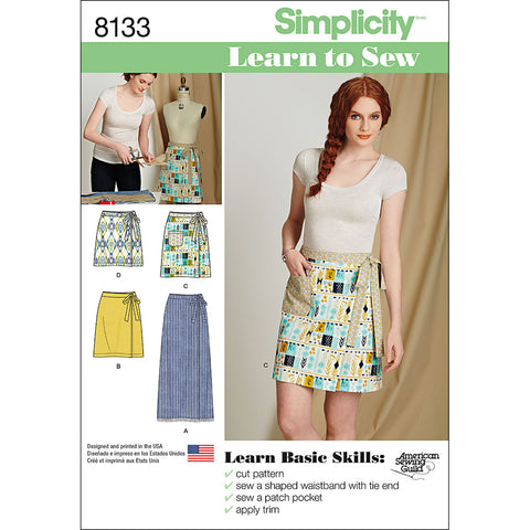 Simplicity Learn To Sew Misses Wrap Skirt