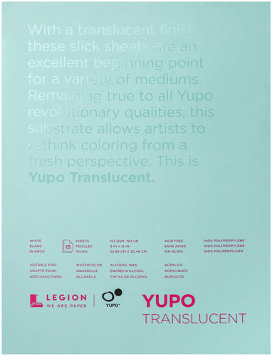 Yupo Paper 9"X12" 15 Sheets/Pkg