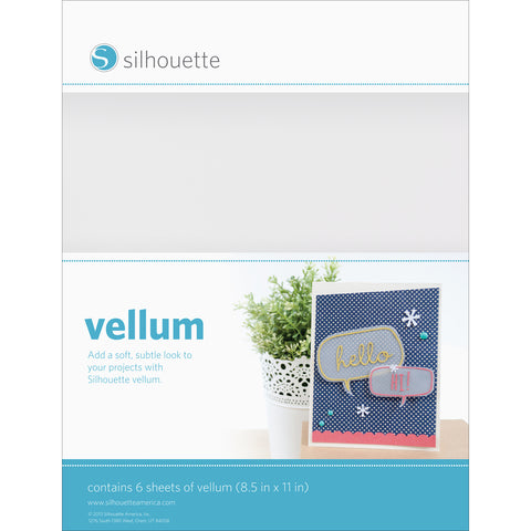 Silhouette Vellum Sheets 8.5"X11" 6/Pkg