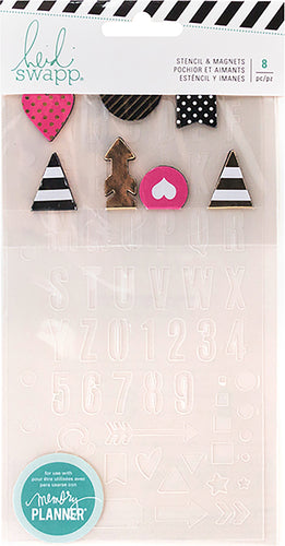 Heidi Swapp Memory Planner Stencil & Magnetic Clips