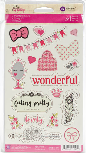 Julie Nutting Chipboard Stickers 5"X8" 2/Pkg