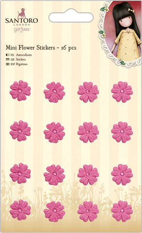 Santoro's Gorjuss Mini Flower Stickers 16/Pkg