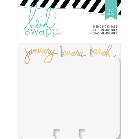 Heidi Swapp Memorydex Month Tabbed Card Dividers 12/Pkg