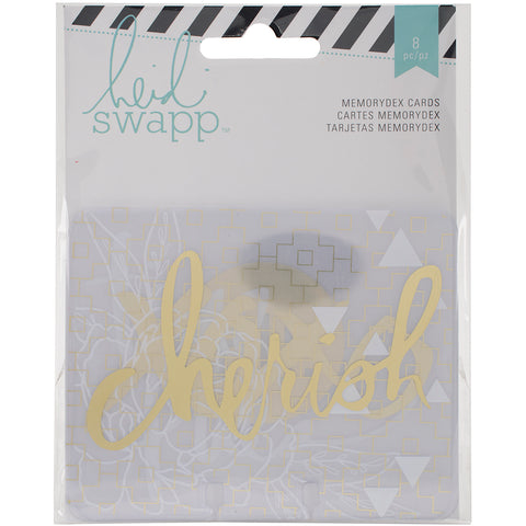 Heidi Swapp Memorydex Foiled Clear Cards 8/Pkg