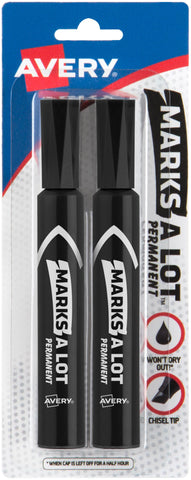 Avery Marks-A-Lot Desk-Style Permanent Markers 2/Pkg